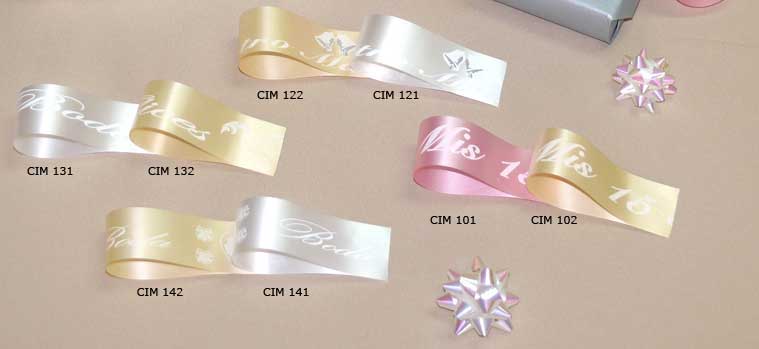 Cintas Lisas Impresas 15 años y bodas